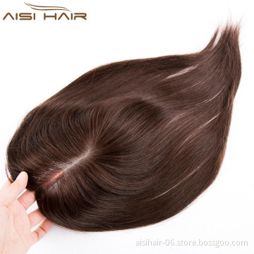 Aisi Hair Top Quality Thin Skin Injected Men Toupee Size 9X14 CM Men Human Hair Piece Free Shipping